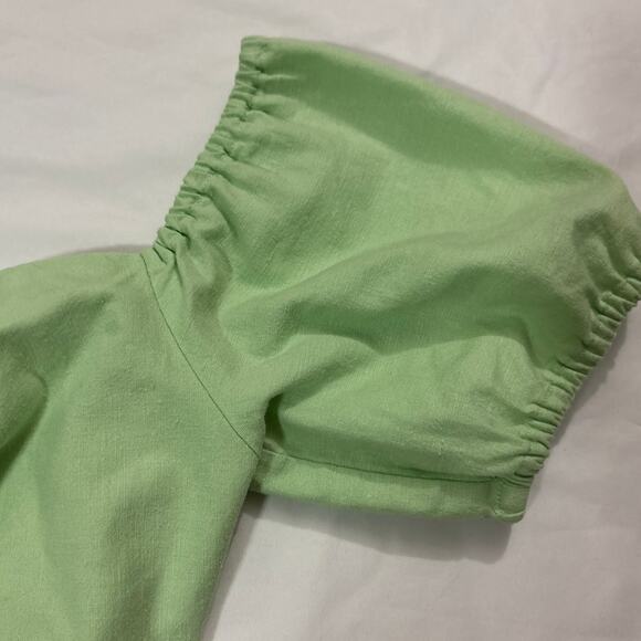 Revolve Camila Coelho Womens XS Georgie Dress in Soft Mint Linen Blend Party - Picture 6 of 13